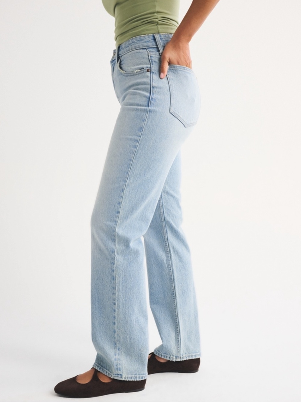 Abercrombie ‘The 90s Straight Ultra High Rise’ Curve Love Size 30 Long - Picture 2 of 4
